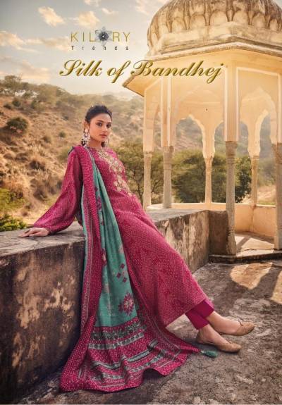 Silk Of bandhej By Kilory Trendz Designer Festive wear Salwar Kameez Collection